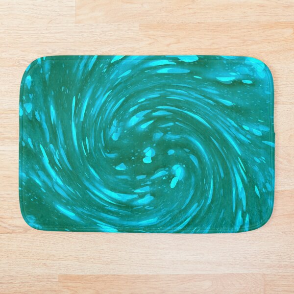 Aqua, Teal, Turquoise Bath Mat