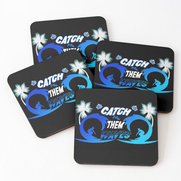 Item preview, Surfing Surfer Catch Them Waves Palm Trees designed and sold by OmmeDesigns.