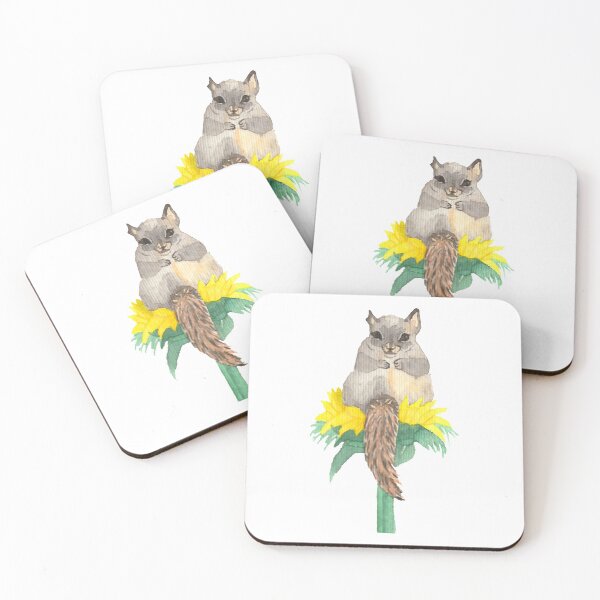 Item preview, Sweet squirrel on a sunflower, white designed and sold by Sonderblume.