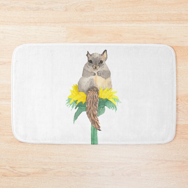 Item preview, Sweet squirrel on a sunflower, white designed and sold by Sonderblume.