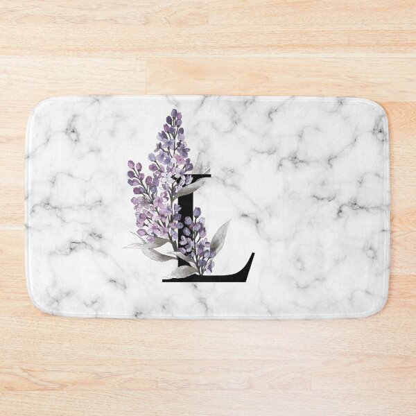 Item preview, Initial Letter 'L' Lilac Flower Monogram Typography designed and sold by anandaung.
