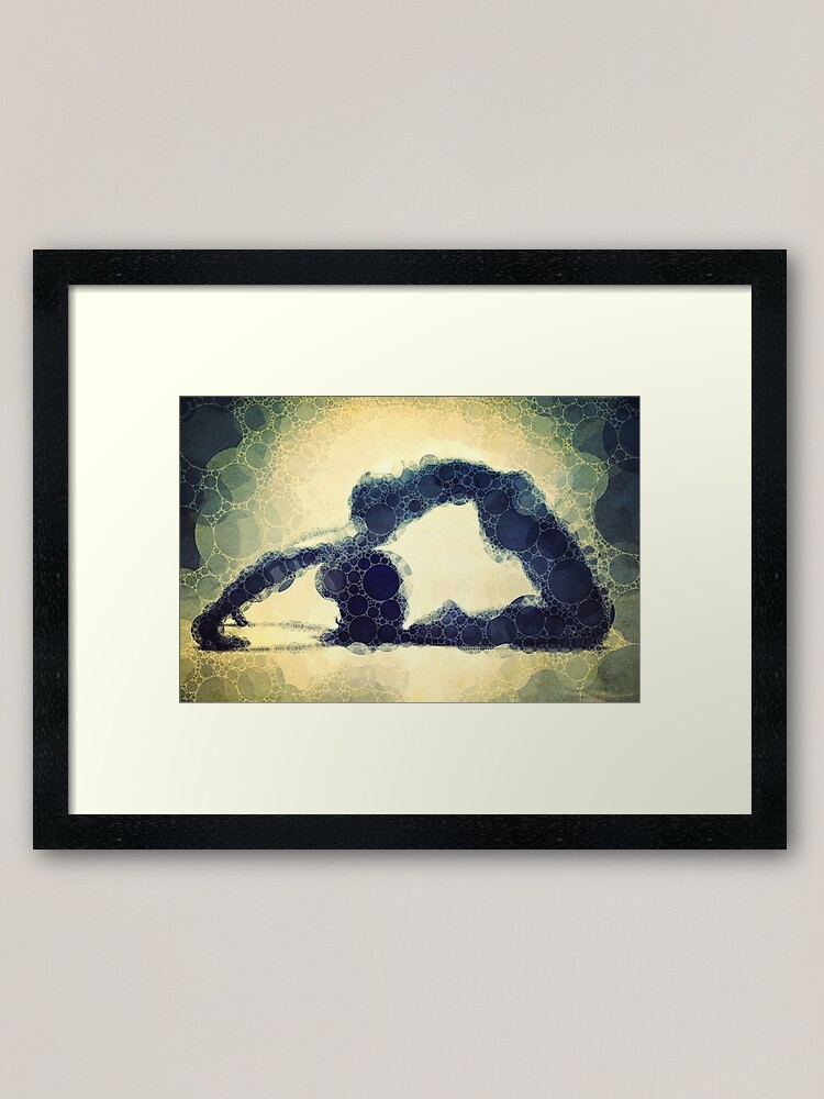 Alternate view of Kapotasana - Yoga Art 17 Framed Art Print