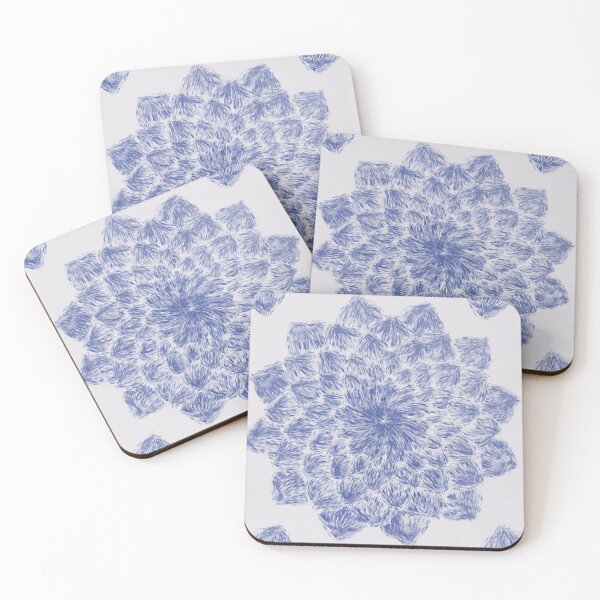 Item preview, blue And white floral designed and sold by NaomiKate.