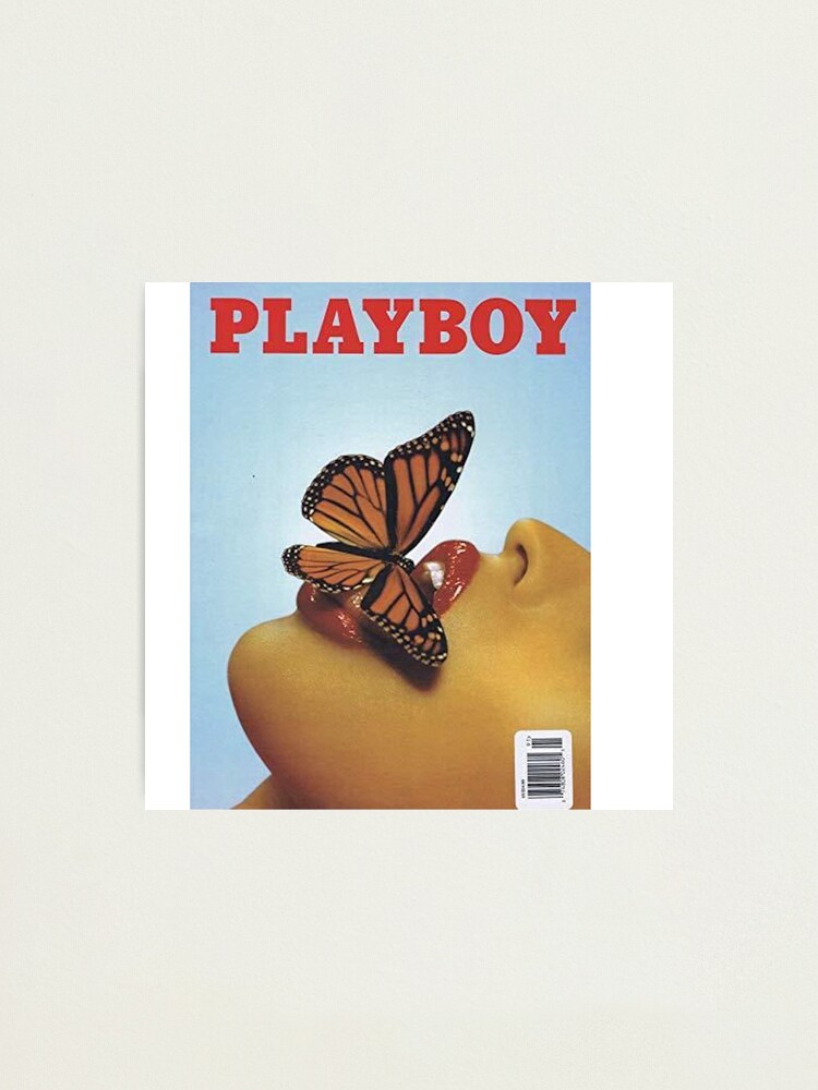 Alternate view of Vintage Blue Playboy Poster Photographic Print