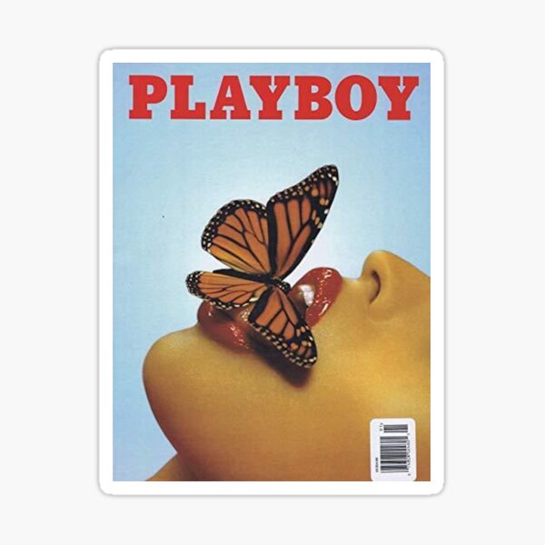 Vintage Blue Playboy Poster Sticker