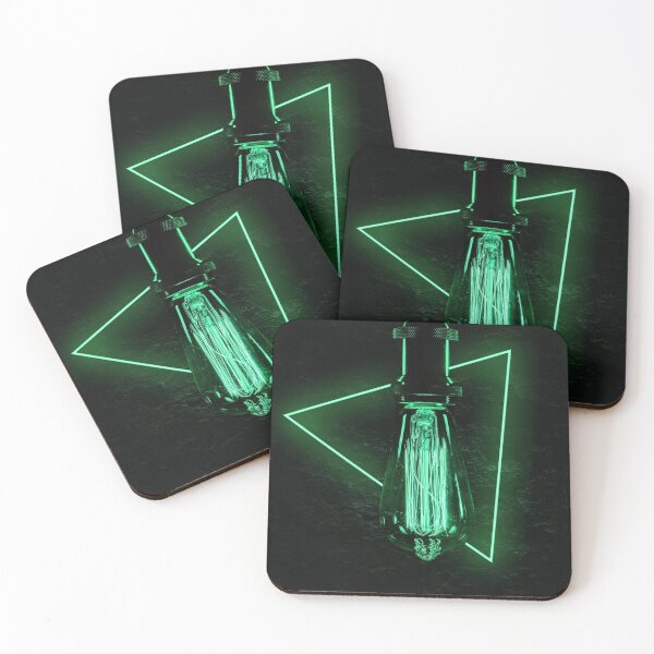 Item preview, Neon Lightbulb Art - Green designed and sold by pixelstag.
