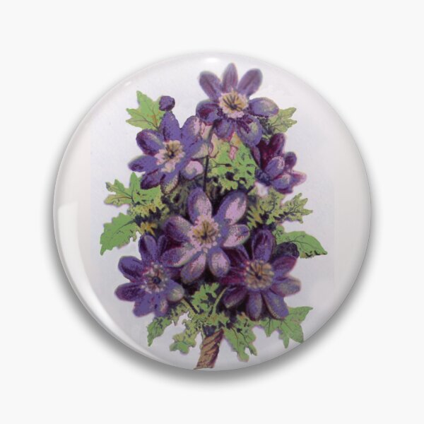 Item preview, Old Fashioned Floral Illustration | Purple Flowers designed and sold by CheriesArt.
