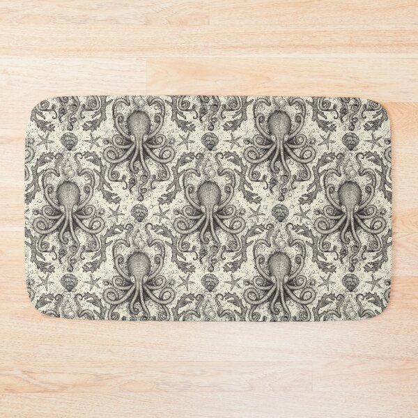 Item preview, Victorian Octopus Damask in Parchment Ivory - Antique Steampunk Kraken  designed and sold by LoreliDesigns.