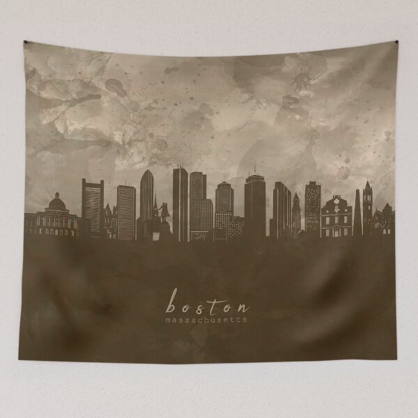 Item preview, boston skyline designed and sold by BekimART2.