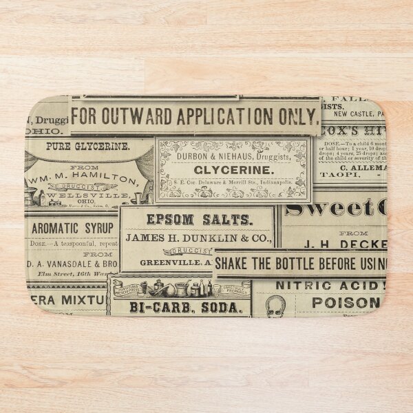 Artikelvorschau, Collage von Vintage-Apothekenetiketten entworfen und verkauft von Eenig.
