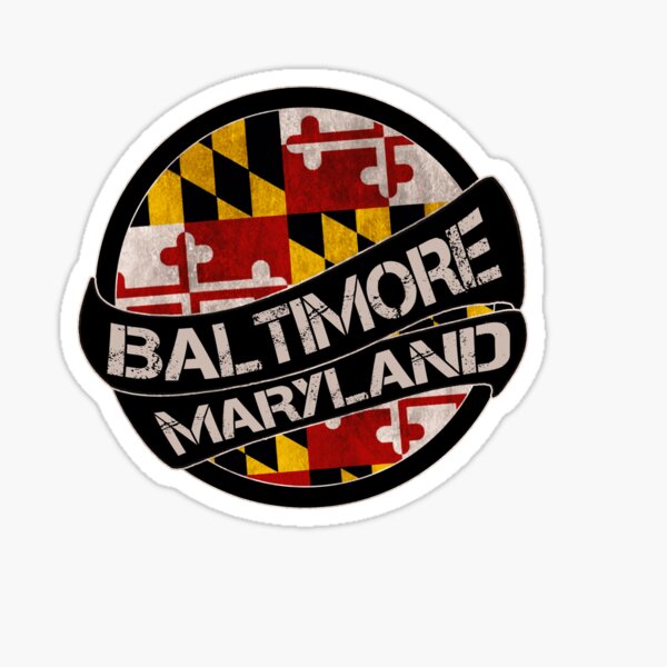 Item preview, Baltimore Maryland grunge flag scroll designed and sold by artisticattitud.