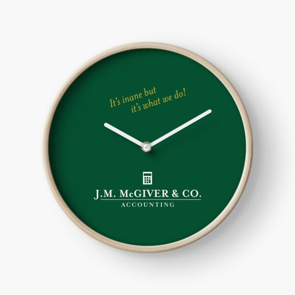 J.M. McGiver & Co. Accounting Firm Logo Art Clock