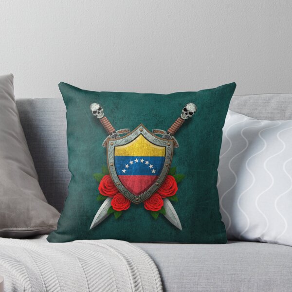Item preview, Venezuelan Flag on a Worn Shield and Crossed Swords designed and sold by JeffBartels.