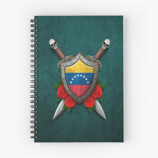 Item preview, Venezuelan Flag on a Worn Shield and Crossed Swords designed and sold by JeffBartels.