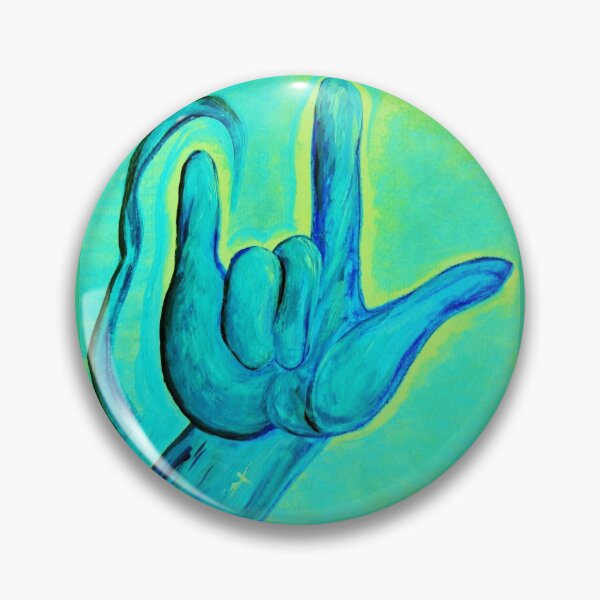 Item preview, ASL I Love You Blue designed and sold by EloiseArt.