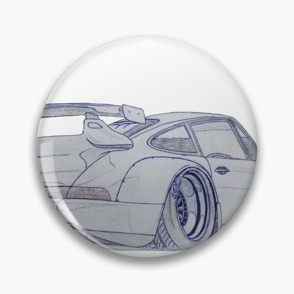 Item preview, drawing porsche 911 rwb free hand   designed and sold by Aladdin48.
