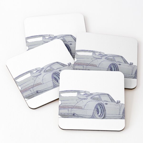 Item preview, drawing porsche 911 rwb free hand   designed and sold by Aladdin48.
