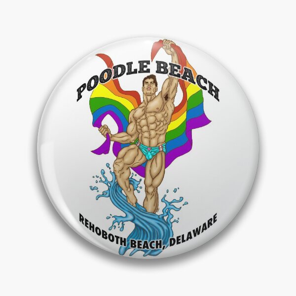 Item preview, Poodle Beach Rehoboth Beach Hunk Asian designed and sold by AbbottDesigns.