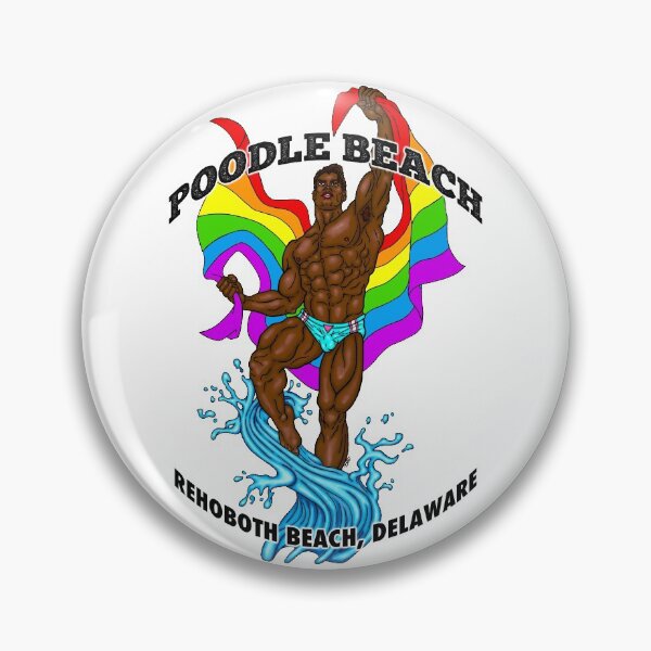 Item preview, Poodle Beach Rehoboth Beach Hunk African designed and sold by AbbottDesigns.
