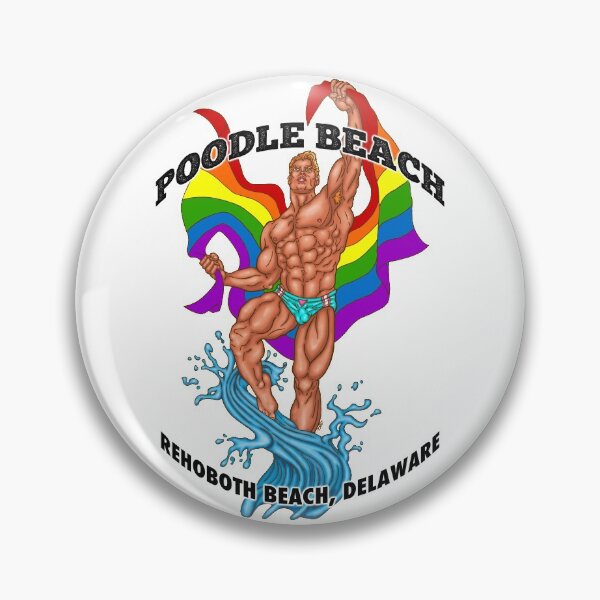 Item preview, Poodle Beach Rehoboth Beach Hunk Blonde designed and sold by AbbottDesigns.