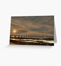 Severn Bridge at Dusk Greeting Card