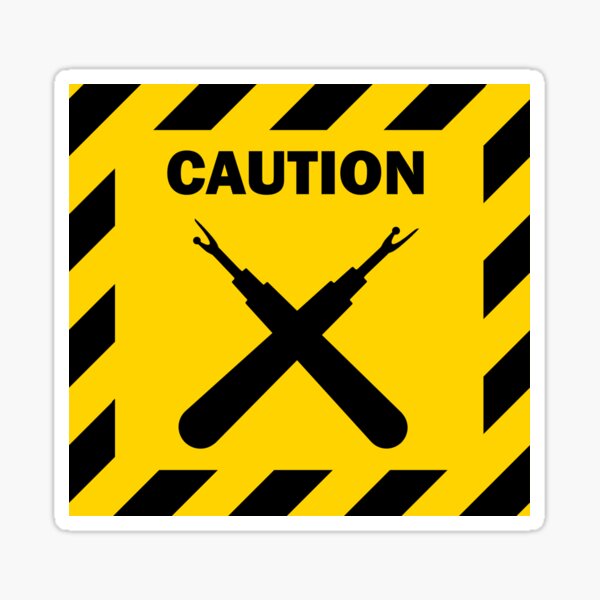 Item preview, Seam ripper caution sign designed and sold by TateCheshire.