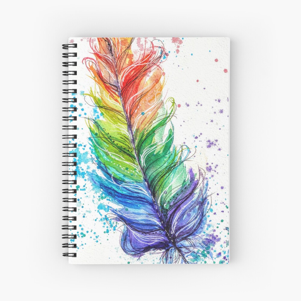 Rainbow Feather | Spiral Notebook