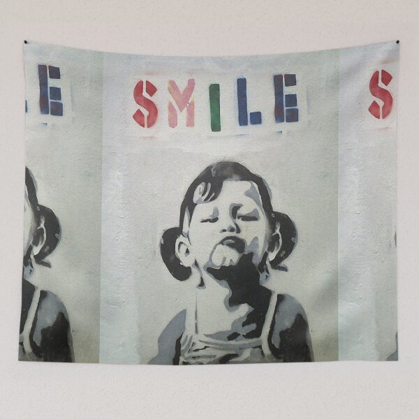 Item preview, Banksy Smile Girl Graffiti designed and sold by Stephen Chambers / The Pop Art Factory.