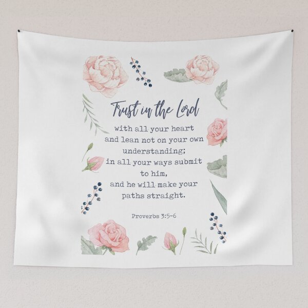Item preview, Proverbs 3:5-6 - Inspirational Christian Quote designed and sold by Si Li.