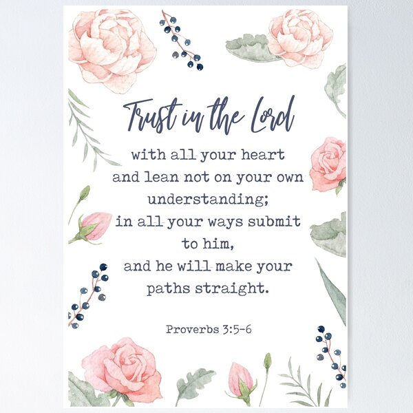 Bible Verse Stickers Proverbs 3:5-6