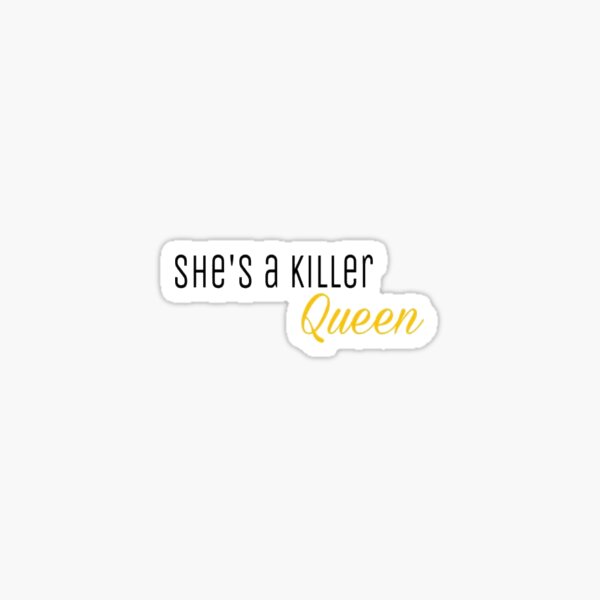Queen "Killer Queen" Letras Pegatina