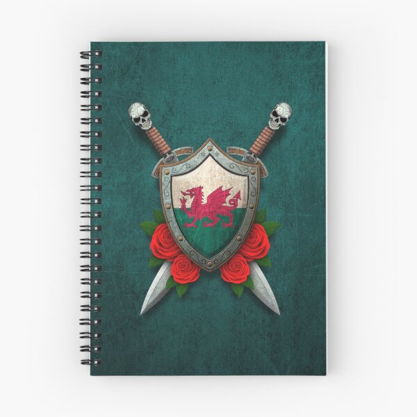 Item preview, Welsh Flag on a Worn Shield and Crossed Swords designed and sold by JeffBartels.