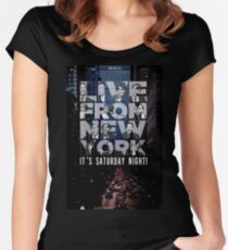 Live From New York, Saturday Night Live Women's Fitted Scoop T-Shirt