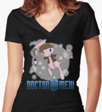 Doctor Mew Women's Fitted V-Neck T-Shirt