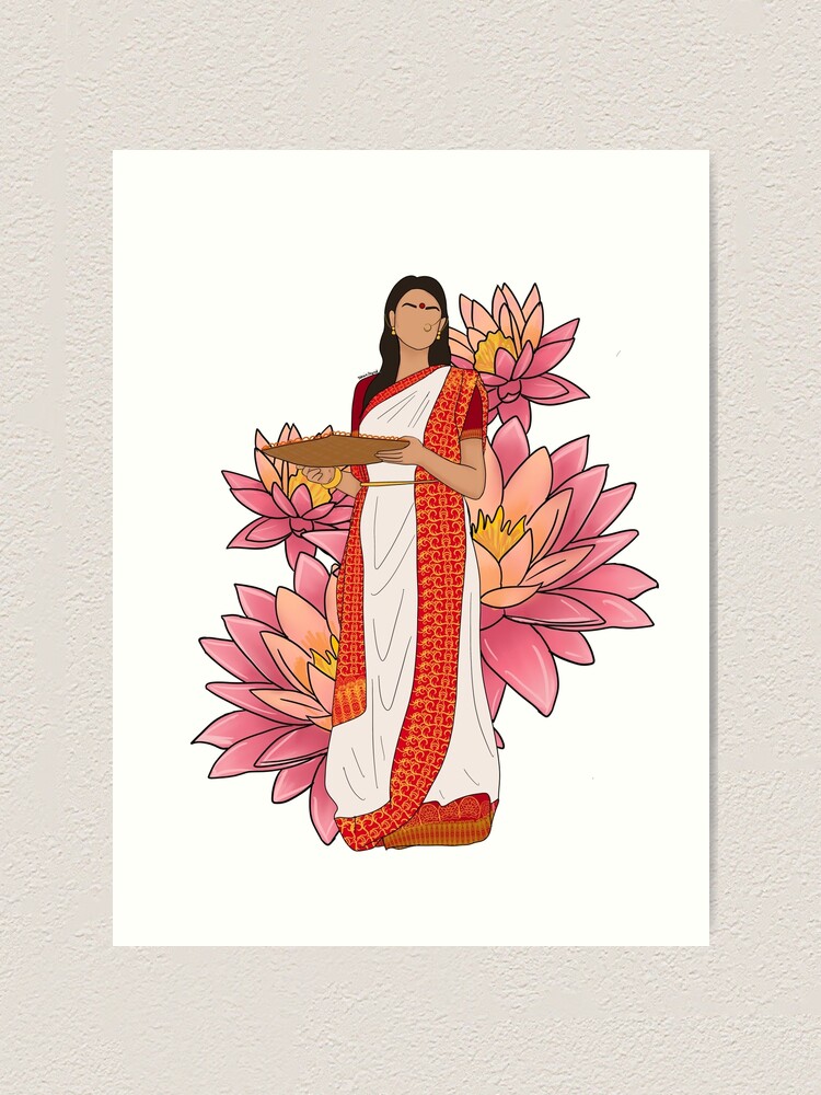 Illustration | Bengali art, Girly art illustrations, Art drawings beautiful