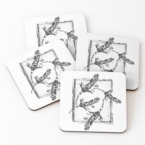 Item preview, Crawling Cresties Crested Gecko Grunge Ink Transfer Painted Stamp Art designed and sold by bahlpythons.