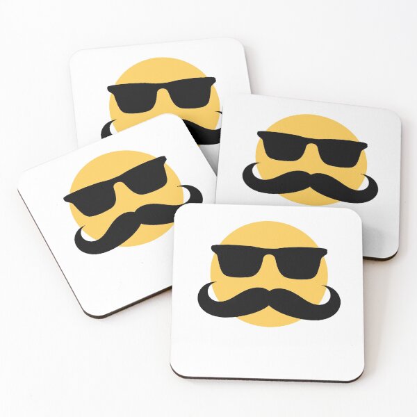 Item preview, Curly Mustache Sunglasses emoji designed and sold by Rustic Valley Studio.