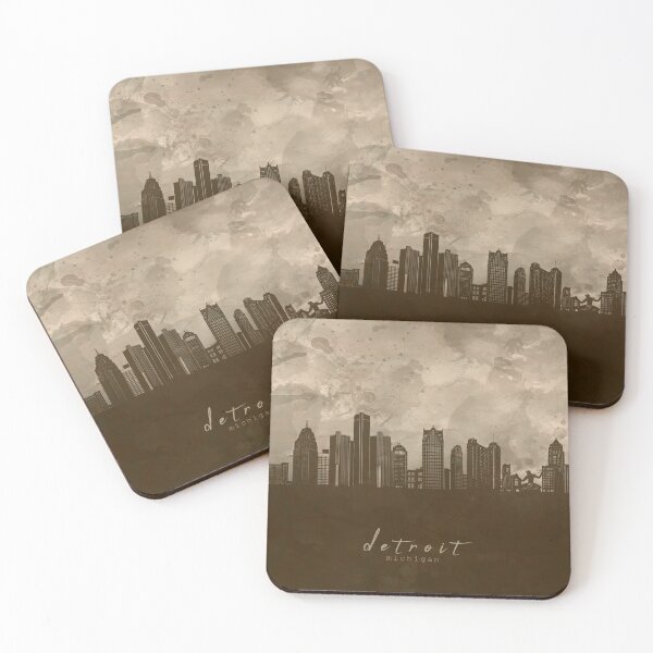 Item preview, detroit skyline designed and sold by BekimART2.