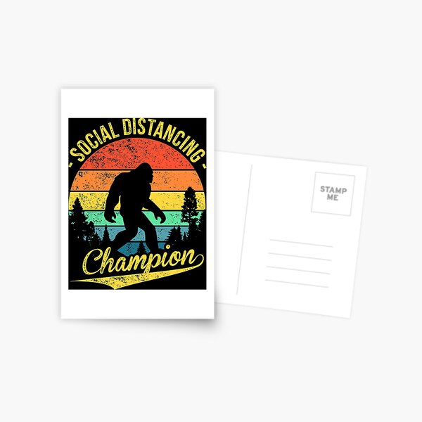 Social Distancing Champion Postcard