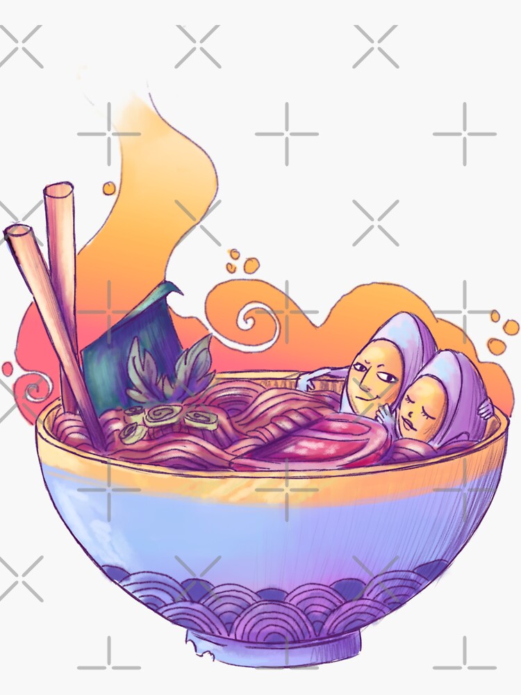 Thumbnail 3 of 3, Sticker, Soup bath designed and sold by Gypsopani.