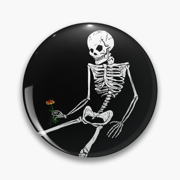 Item preview, skeleton picking a flower designed and sold by emmakayleigh.
