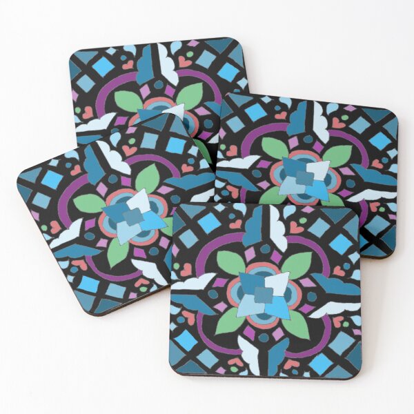 Item preview, Lala Cloud Tile Doodle Black  designed and sold by LalaDoodleBug.