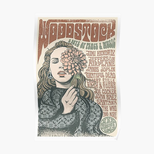 Illustration de l'affiche du festival de Woodstock Poster