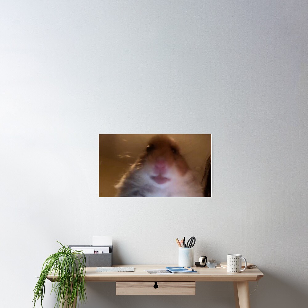 Staring Hamster Meme Poster For Sale By Yamanos Redbubble