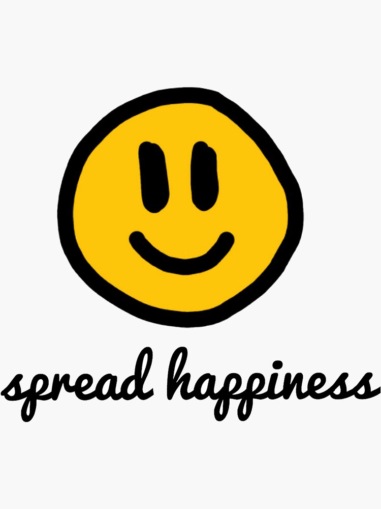 "Spread Happiness" Sticker for Sale by jurneemarie Redbubble