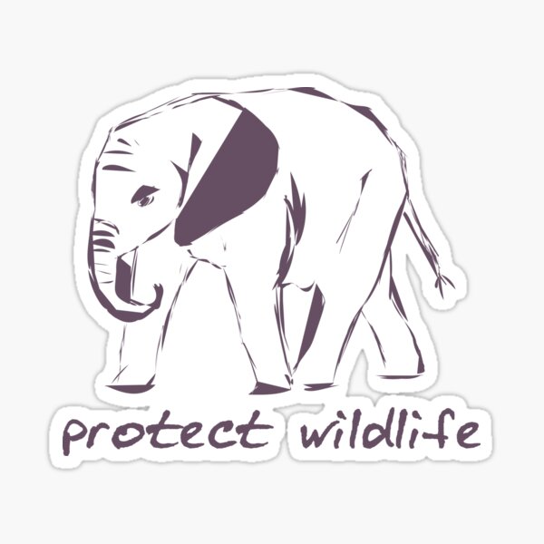 Item preview, Protect wildlife - elephant designed and sold by protectfriends.