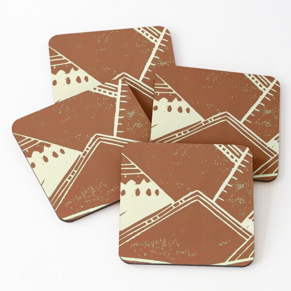Item preview, Rust Colored Abstract Linocut Art designed and sold by Brenander.