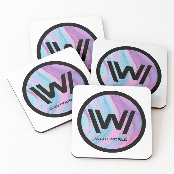 Item preview, Westworld Logo - Black/Pink & Blue (Abstract) designed and sold by betterchemicals.