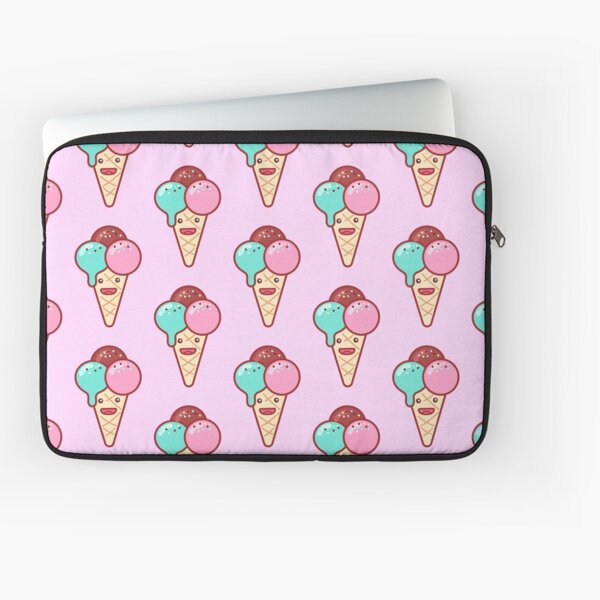 Triple Scoop Ice Cream Emoji Laptop Sleeve