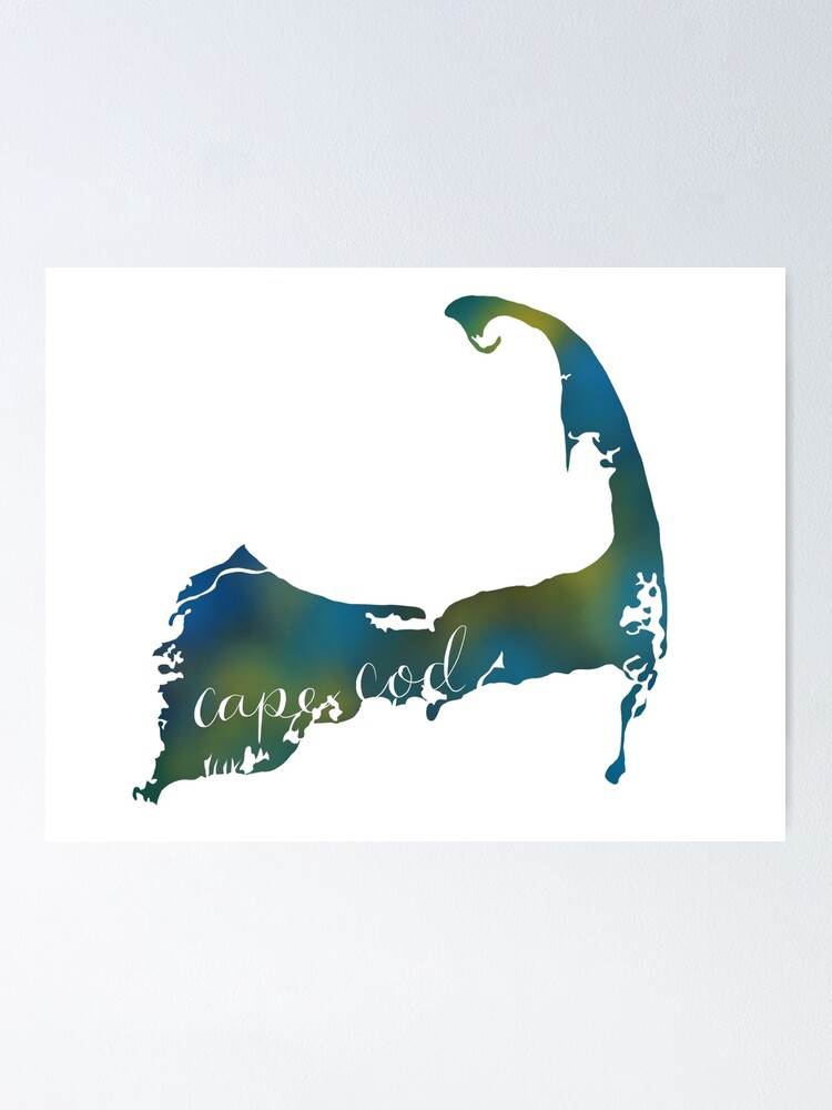 “Cape Cod Shape Outline” Poster for Sale by SOdesigns | Redbubble